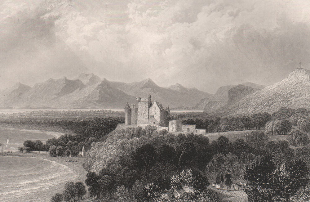 Dunrobin Castle. Sutherlandshire. Scotland. BARTLETT c1840 old antique print